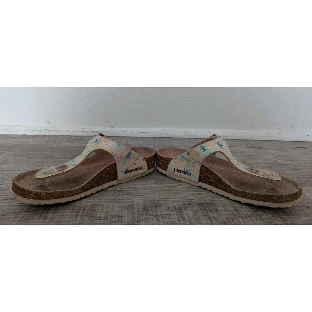 Birkenstock Girls Gizeh Kids Sz 2 Pink Little Kid Sandals Shoes Size 33 Floral